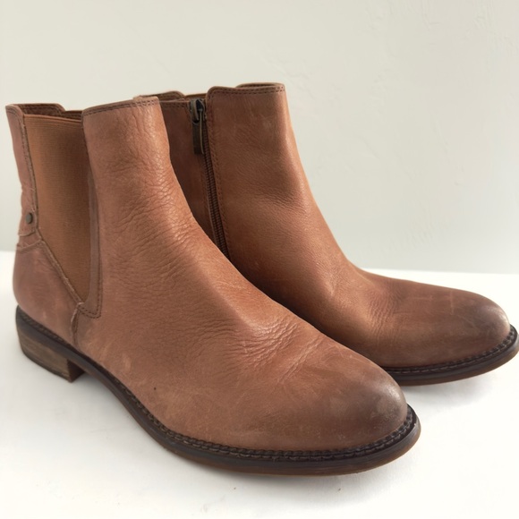 Franco Sarto Horrace Brown Leather Booties 8.5 - Picture 3 of 11